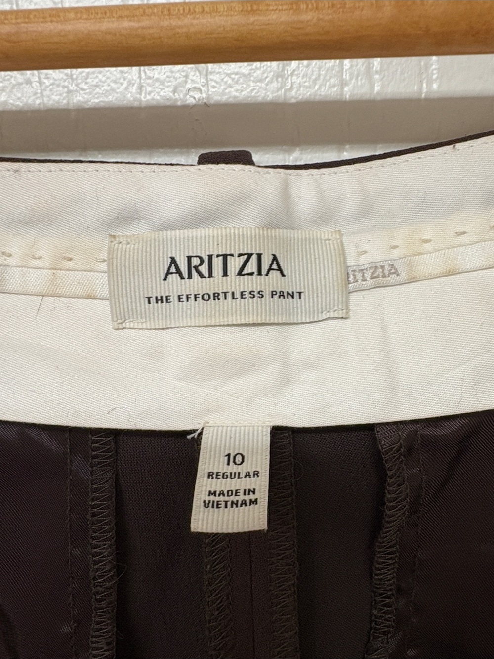 Classic Women's Straight-Leg Dress Pants - Brown - Picture 2 of 4